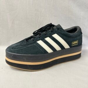 Adidas Gazelle Stack Platform Sneakers Core Black Cream White Gum Womens 8.5